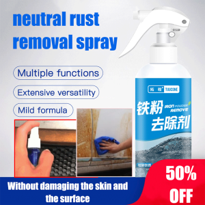 Neutral rust removal spray Tuocheng iron dust remover Yellow spot removal on car paint Car body rust removal White car cleaning agent