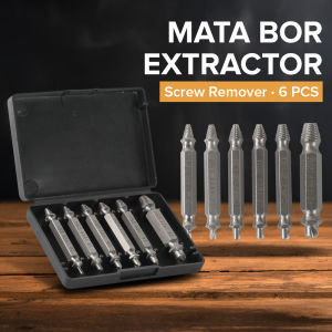Broken Screw Extractor 6pcs Set Mata Bor Perbaiki Baut Rusak Skrup Remover TL105