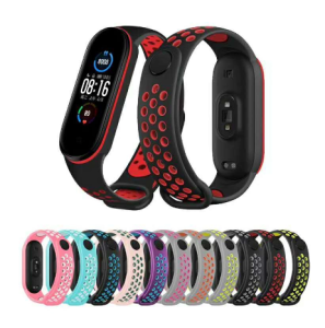 Mi Band 3 4 5 6 7สายซิลิโคนทูโทนสายกีฬาMi Band  8/Miband 9 10