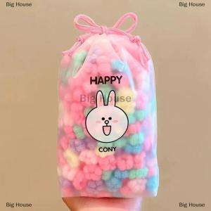 [COD] Big House 100Pcs Girls Colorful Hair Bands Set Nylon High Elastic Rubber Band Childrens Hair Circles Kids Hair Tie Hair Accessories