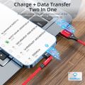 Essager 540 Rotate Cable 3A Fast Charging Micro USB Type C Cable For iPhone Xiaomi Phone Charger Data Wire Cord. 