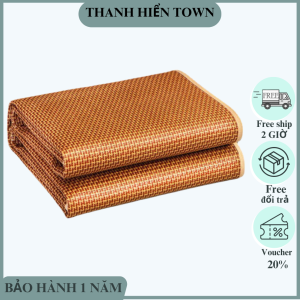 Chiếu mây điều hòa mát lạnh đủ size đan dày  làm bằng sợi mây tổng hợp tự nhiên phù hợp mọi loại gường nệm