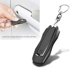 Điện xả công cụ xe chống tĩnh điện Keychain loại bỏ tĩnh xe tĩnh eliminators điện Remover vòng chìa khóa