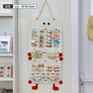 【 In Stock 】Wall-mounted Hair Accessory Felt Storage Bag Large Capacity Hair Clip Hanging Bag Childrens Hair Clip Felt Display Rack Penyimpanan Aksesori Rambut发饰收纳