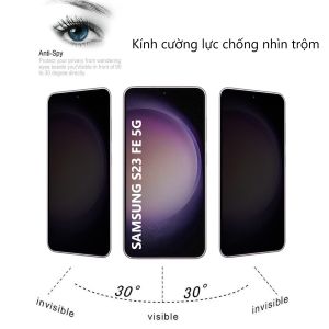 Kính Cường Lực Chống Nhìn Trộm Cho SAMSUNG S - Siêu Mượt Chống Bám Vân Tay Full Màn Hình