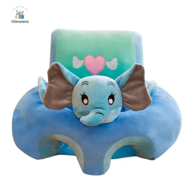 Baby Learning Sitting Seat Sofa Cover Cartoon Case Plush Support Chair