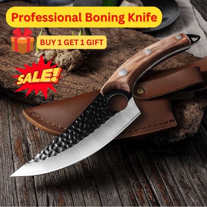 JAPANESE KNIFE Kitchen Knife Meat Professional Chef Butchering Cutter ...