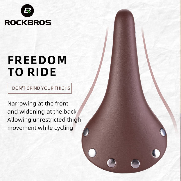 Leather road bike sale saddle