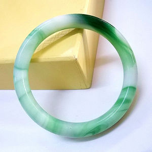 [fenggongshuode] Imitation Bracelet Green Womens Vintage Round Bracelet Ladies Jewelry Gift