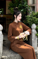 Pháp phục đi lễ, đồ lam đi chùa truyền thống thêu chữ An. 