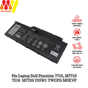 Pin Laptop Dell Precision 7710 M7710 7510 M7720 T05W1 TWCPG MFKVP NewSeal Fullbox bảo hành 6 tháng