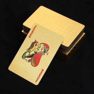 [A D]24K Gold Waterproof Playing Cards Plastic Poker Game PET Table Games Halloween Christmas Family Game Nights Board Game Gift