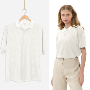 INSPI Casual Knitted Polo Shirt for Men and Women Collar Plain Slim Fit Korean Style Tops Collection Basic Menswear Knit Polos