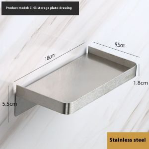 DANLE Kệ lưu trữ treo tường bằng thép không gỉ tối giản hiện đại cho nhà bếp và phòng tắm