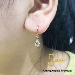 Anting Xuping Premium Model Oval Mini Lapis Emas 24K