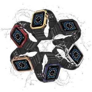 Breathable Sport Strap For Apple Watch series 8 7 6 SE 5 4 3 44mm 40mm Silicone Belt Bracelet For Apple Watch Band 41mm 45mm 38mm 42mm Watch Case + Strap