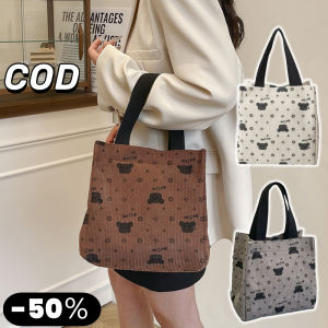 YOOXI แฟชั่นเดินทางถุงอาหารกลางวันที่มีความจุขนาดใหญ่พร้อมกระเป๋ามือหลายฟังก์ชั่นหมีการ์ตูนที่น่ารักถุงถังพื้นสำหรับการออก