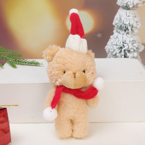 Dễ thương Búp bê gấu vải bông giáng sinh trang trí bánh Quà Bó hoa tự làm gấu nhỏ trang trí Giáng sinh đồ chơi nhồi bông mềm