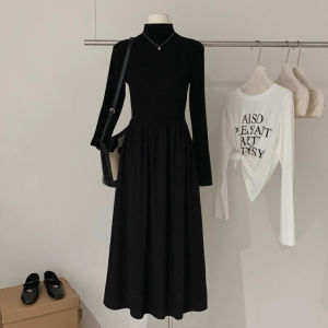 Tanktop dress korean style hitam wanita/midi dress jumbo size Premium/rok payung Basic Dress Panjang Wanita