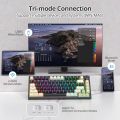 400PRO 75% Wireless Creamy Mechanical Keyboard Black, Gasket Hot Swappable RGB Gaming Keyboard, Bluetooth/2.4GHz/USB-C Thocky Keyboard with Pre-lubed Cream Grey Switches (82 Black). 