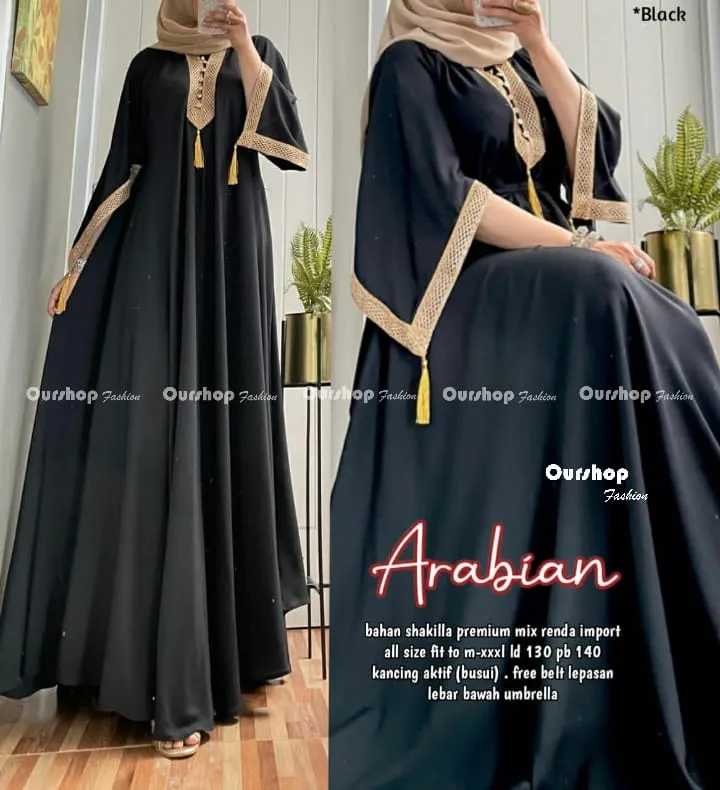 Amazon.com: Muslim Elegant Dresses for Women Cape Arab Jalabiya Simple  Farasha Evening Gown with Hijab Ramadan Abaya Black : Clothing, Shoes &  Jewelry