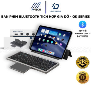 Bàn Phím Bluetooth Dux Ducis Cho iPad / Laptop / Điện Thoại / Máy Tính Bảng Có Bàn Di Chuôt Chân Giá Đỡ - OK Series