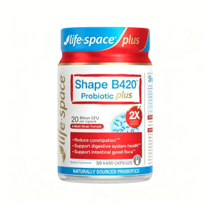【HealthEase Pharmacy】 Life-Space Shape B420 Probiotic Plus 20 Billion CFU 50 Capsules  Weight Management Digestive Health  B420 Formula Reduce Constipation  Vegetarian