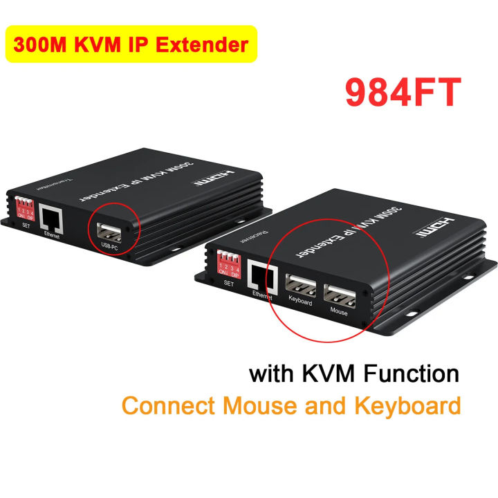 HDMI KVM Extender Over IP Rj45 Cat6 Cable 300M HDMI USB KVM Ethernet hdmi-kvm-extender-over-ip-rj45-cat6-cable-300m-hdmi-usb-kvm-ethernet