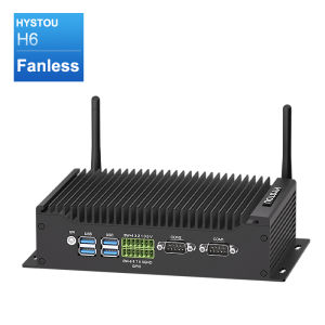 คอมพิวเตอร์ขนาดเล็กไร้พัดลม HYSTOU H6 Fanless Industrial mini PC Dual LAN auto power-on