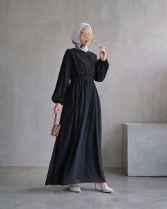 Aurora Pearl Dress M L XL XXL / Dress Wanita Terbaru 2022 kekinian / Dress Kondangan Wanita / Dress Jumbo / Gamis Wanita Dewasa Simple 2022 Viral / Gamis Kondangan Simple Elegan Mewah / Gamis 2022 Terbaru Modern