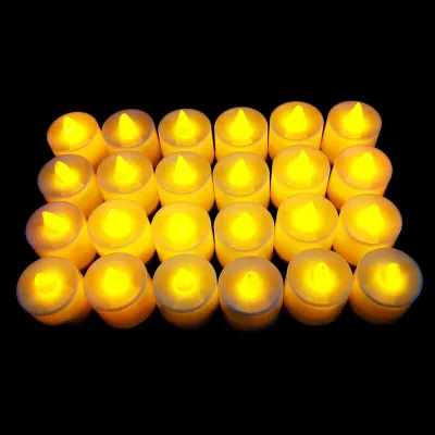 🇸🇬🔥SG STOCK FAST DELIVERY🔥24PCS Flameless LED Tealight Tea Candles Wedding Birthday Light Romantic Candles Light Battery included