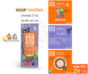 Súp thưởng Schesir (Grain free) cao cấp Mèo (gói 6 thanh)
