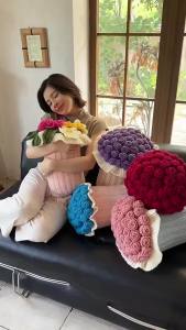 Sacesr Knitted Blanket Lounger Comfortable Sleeping Bouquet Pillow Long Soft Thick Portable Blanket Home Bedroom Textile Decoration 9T1N6