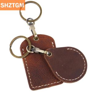 [COD] SHZTGM เคสป้องกันกุญแจหนังแบบวินเทจที่ใส่บัตรพวงกุญแจบัตรชุมชน