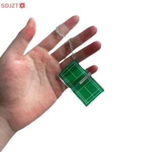 🚚【Local Express Delivery】🚚 Badminton Keychain Souvenir Mini Tennis Pendant Table Tennis Table Three-dimensional Acrylic Keychain