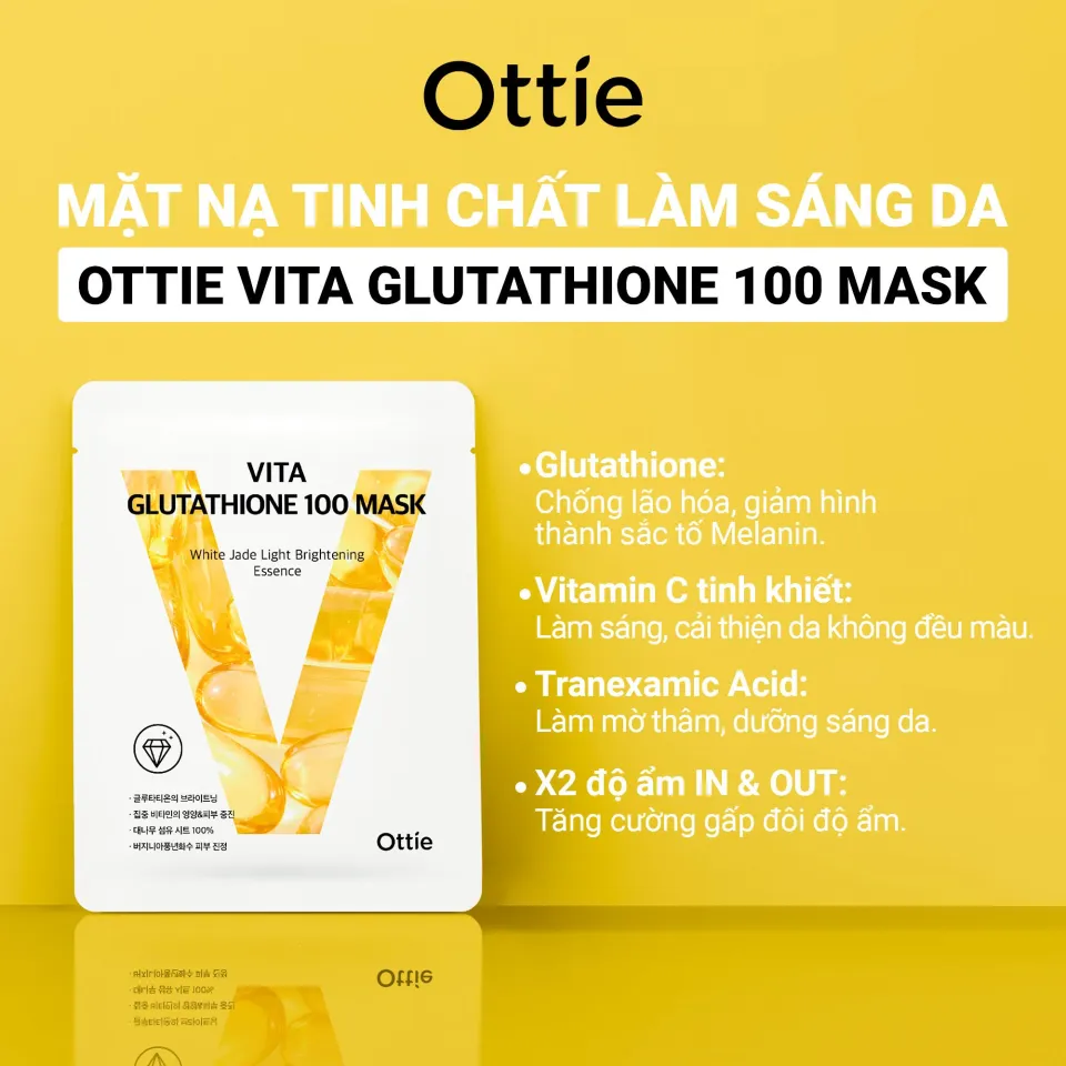 ottie vita glutathione 100 mask Ampoules  Korean Cosmetics
