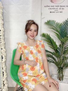 Đồ bộ tole nữ  đồ lanh nữ mặc nhà VNXK quần đùi áo cánh tiên họa tiết thoi trangGIAO HỌA TIẾT NGẪU NHIÊN [CÓ SIZE]- TL65