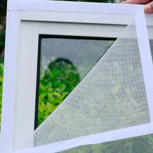 MOON HOME ตาข่ายหน้าจอหน้าต่าง Velcro ป้องกันยุงหน้าจอตาข่าย ระบายอากาศเส้นด้ายสุทธิ ป้องกันสภาพแวดล้อมของครอบครัวป้องกันไม่ให้ยุงตัวเดียวเข้ามา