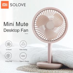 Original Xiaomi SOLOVE F5 5W USB Desktop Table Fan 4000mAh USB Rechargeable 3 Modes Wind Speed Cooling Oscillating Fan