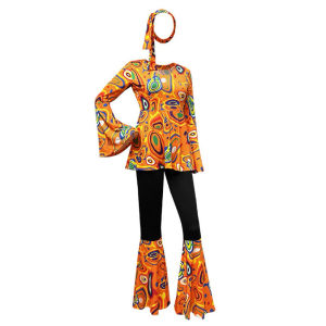 【Ready Stock🇲🇾】迪斯科舞服Adult 70s 80s Retro Disco Couple Costume Psychedelic Matching Outfit - 345