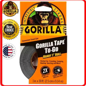 Gorilla Tape  Black Duct Tape To-Go 1" x 10 yd Black