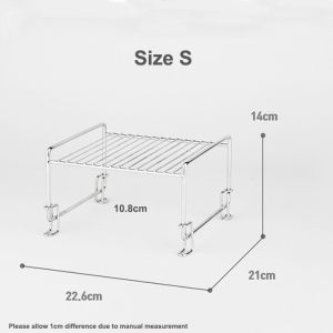 ArtLiving 304 Stainless Steel Stackable Kitchen Storage Rack Minimalist Counter top Organizer Rack