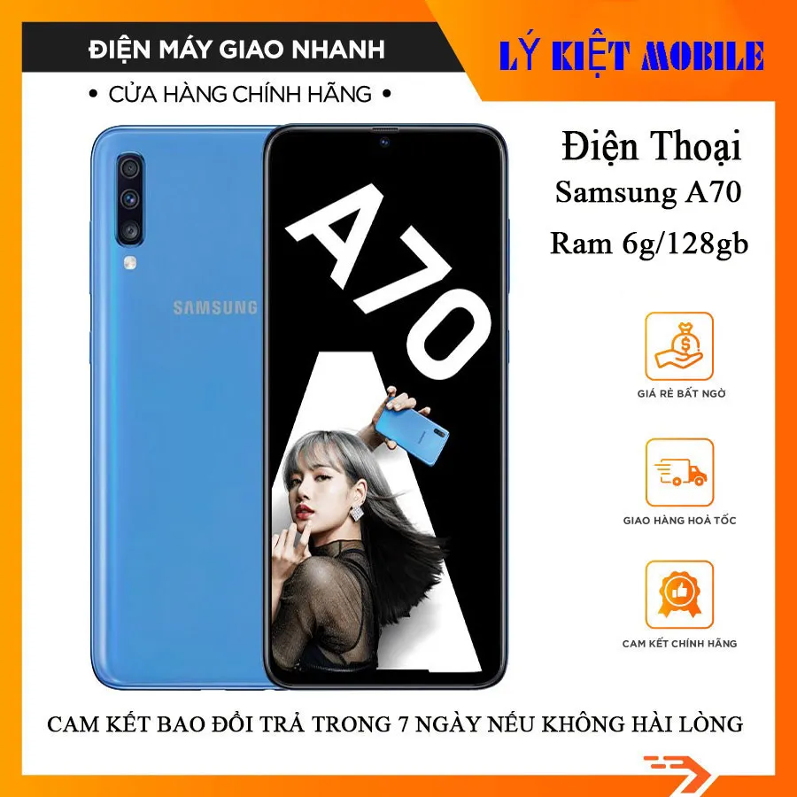 Samsung Galaxy A70 Ram 6g/128gb máy chính hãng tặng kèm ốp lưng