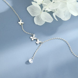 Ganten🍎Design Kalung Fairy Butterfly Light Luxury Luxury Collarbone Chain Student Student Friend