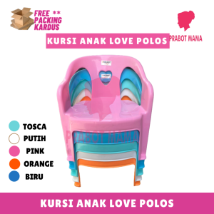 Kursi Anak Love Polos / Kursi Anak Sender / Bangku Anak Sender / Kursi Anak Warna Murah / Kursi TK / Bangku TK