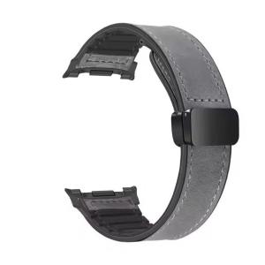 Dây đeo silicon bằng da cho Samsung Galaxy Watch 9 Ultra 2 47mm 8 Classic 46mm 8 40mm 44mm Ultra 2025 Dây đeo cổ tay Khóa từ