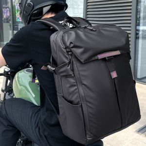 MECOME หลายฟังก์ชัน กระเป๋าเป้ขี่มอเตอร์ไซค์ ไม่ซึมน้ำ ความจุขนาดใหญ่ กระเป๋าหมวกกันน็อค ใหม่ กระเป๋าเดินทางพกพา สำหรับผู้ชาย