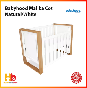Babyhood Malika Cot - Natural/White