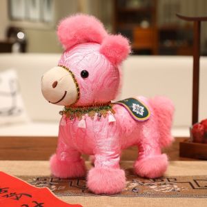 DOWNA Đồ nhồi bông Búp bê nhồi bông hình ngựa Năm con ngựa Tóc dài  dây chuyền ngựa con  Dễ thương  dây chuyền ngựa nhung Quà tặng