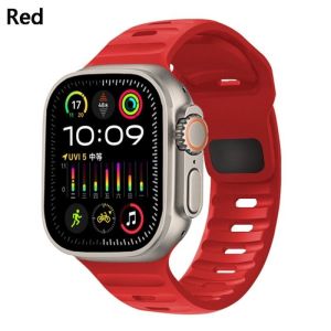 Silicone Sport Strap for Apple Watch Ultra 4/3/2 49mm Series 12/11/10/9/8/7/6/SE 3/2 All Sizes 46/45/44/42/41/40mm Tali Jam Pintar